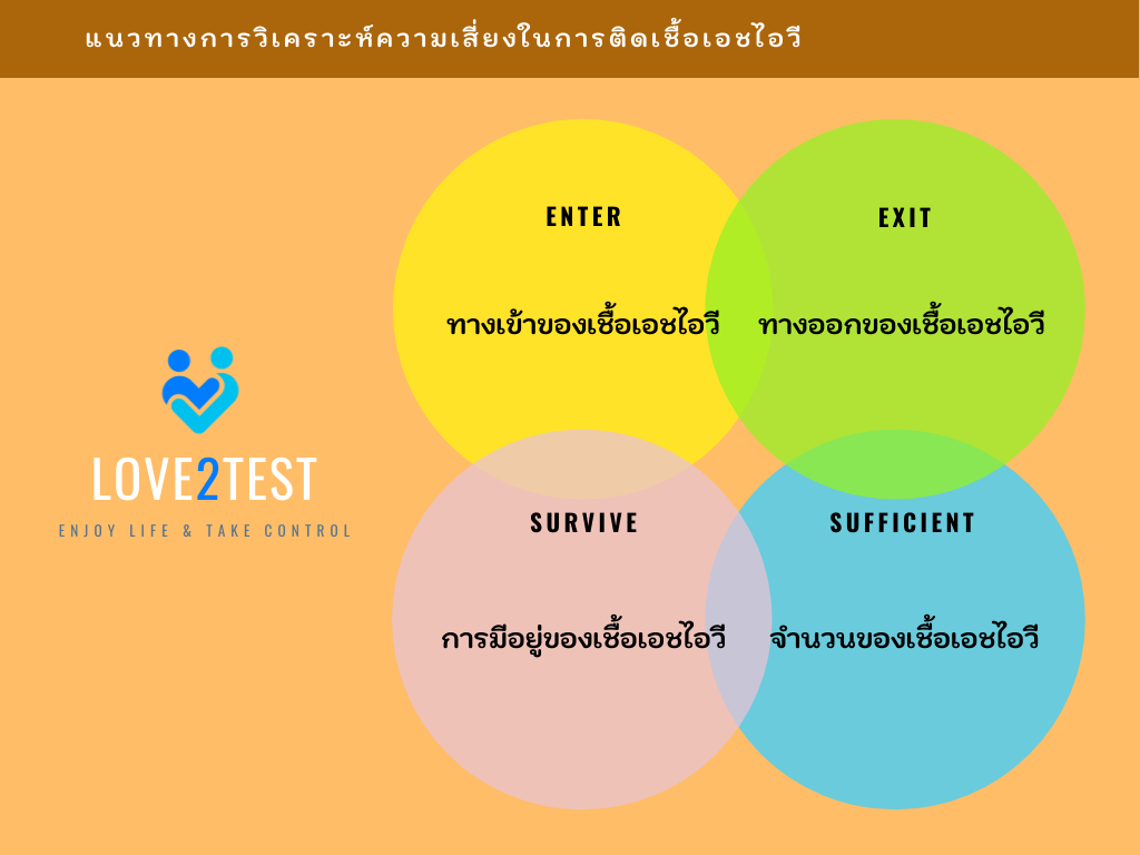 ความเสี่ยงเอชไอวี ทางเข้าเอชไอวี ทางออกเอชไอวี เชื้อเอชไอวี จำนวนเอชไอวี ตรวจเอชไอวี รักษาเอชไอวี ยาต้านไวรัส